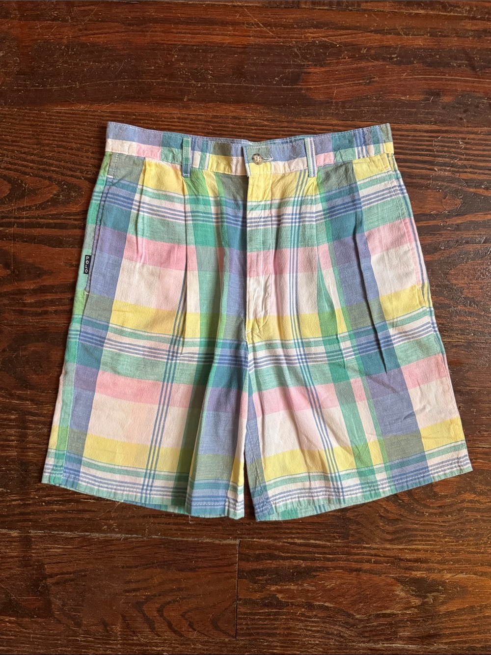 Vintage 90’s Polo Ralph Lauren Plaid Women’s Cotton Shorts - Multicolor 16P